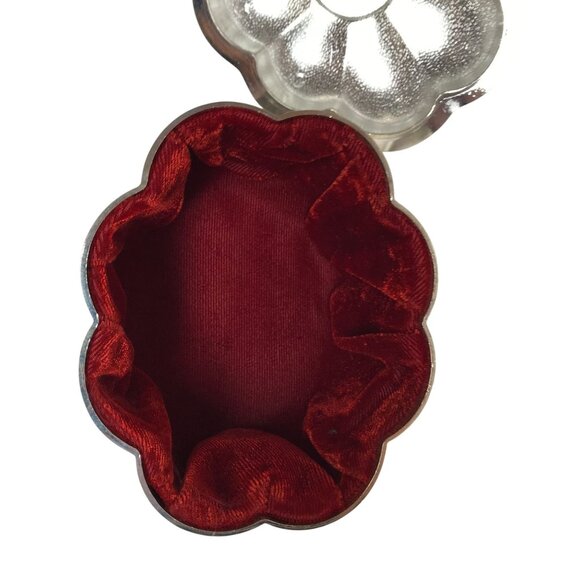 Silver Plated Godinger Jewelry Box With Red Velvet Lining - Picture 5 of 10